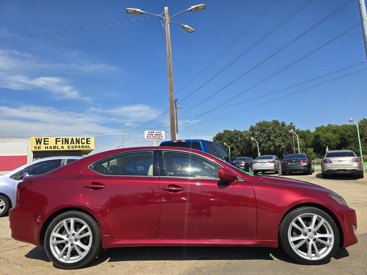 2006 RED Lexus IS (JTHBK262062) with an 2.5L V6 24V DOHC engine, AUTO transmission, located at 2660 S.Garland Avenue, Garland, TX, 75041, (469) 298-3118, 32.885387, -96.656776 - Photo#2
