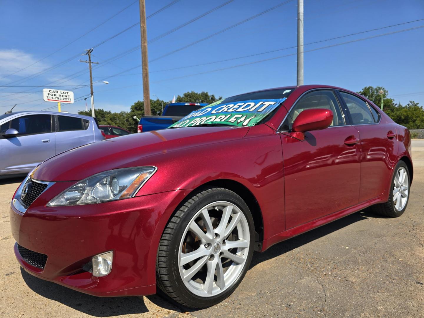 2006 RED Lexus IS (JTHBK262062) with an 2.5L V6 24V DOHC engine, AUTO transmission, located at 2660 S.Garland Avenue, Garland, TX, 75041, (469) 298-3118, 32.885387, -96.656776 - Photo#7