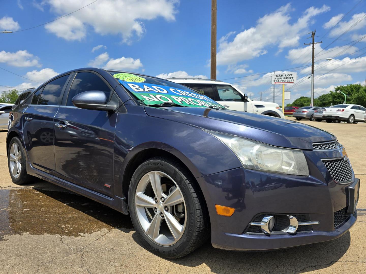 2013 BLUE Chevrolet Cruze 2LT (1G1PE5SB5D7) with an 1.4L L4 DOHC 16V TURBO engine, 6-Speed Automatic transmission, located at 2660 S.Garland Avenue, Garland, TX, 75041, (469) 298-3118, 32.885387, -96.656776 - Photo#1