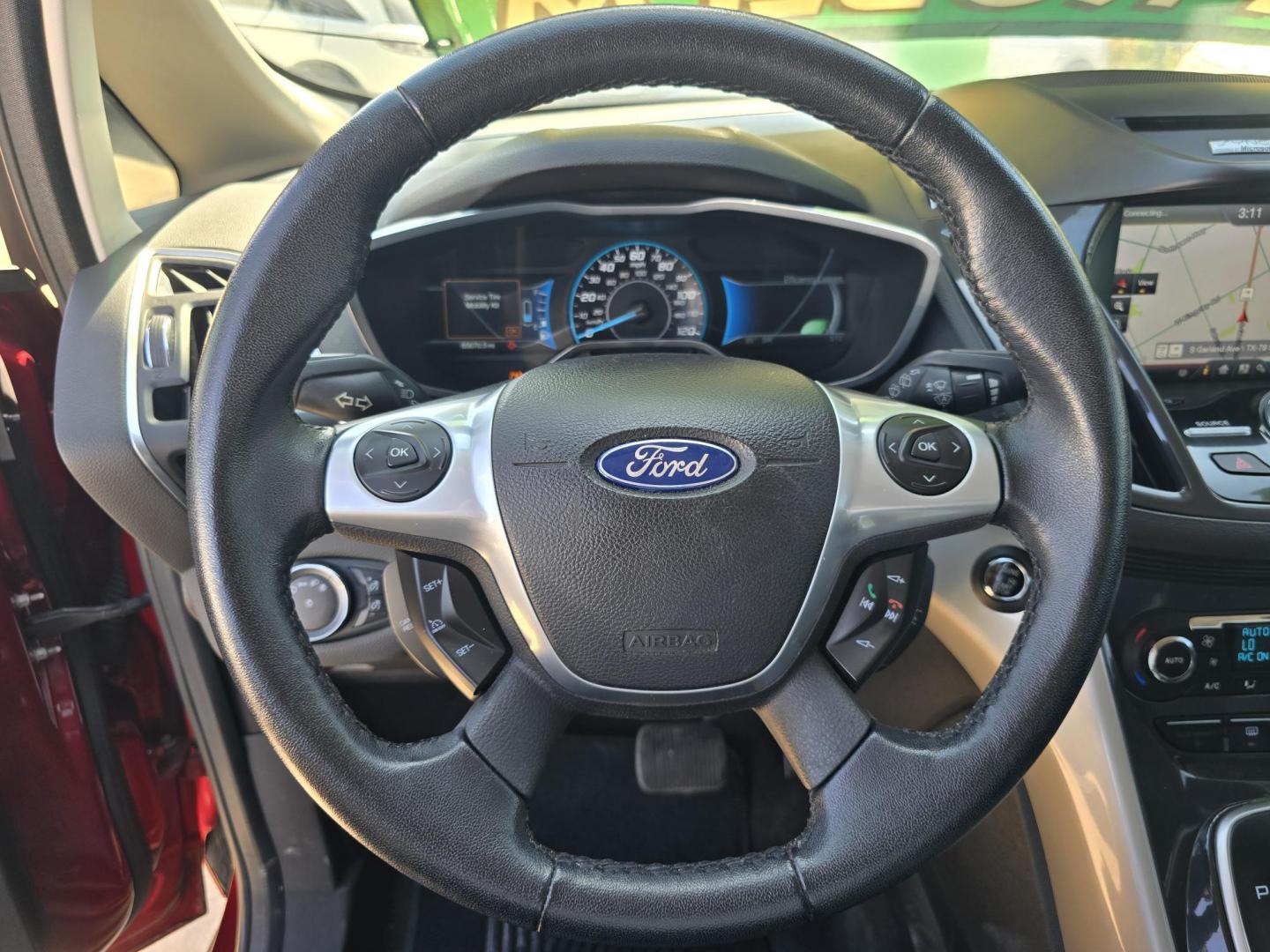 2013 RED Ford C-Max SEL (1FADP5BU1DL) with an 2.0L L4 DOHC 16V HYBRID engine, Continuously Variable Transmission transmission, located at 2660 S.Garland Avenue, Garland, TX, 75041, (469) 298-3118, 32.885387, -96.656776 - Photo#11