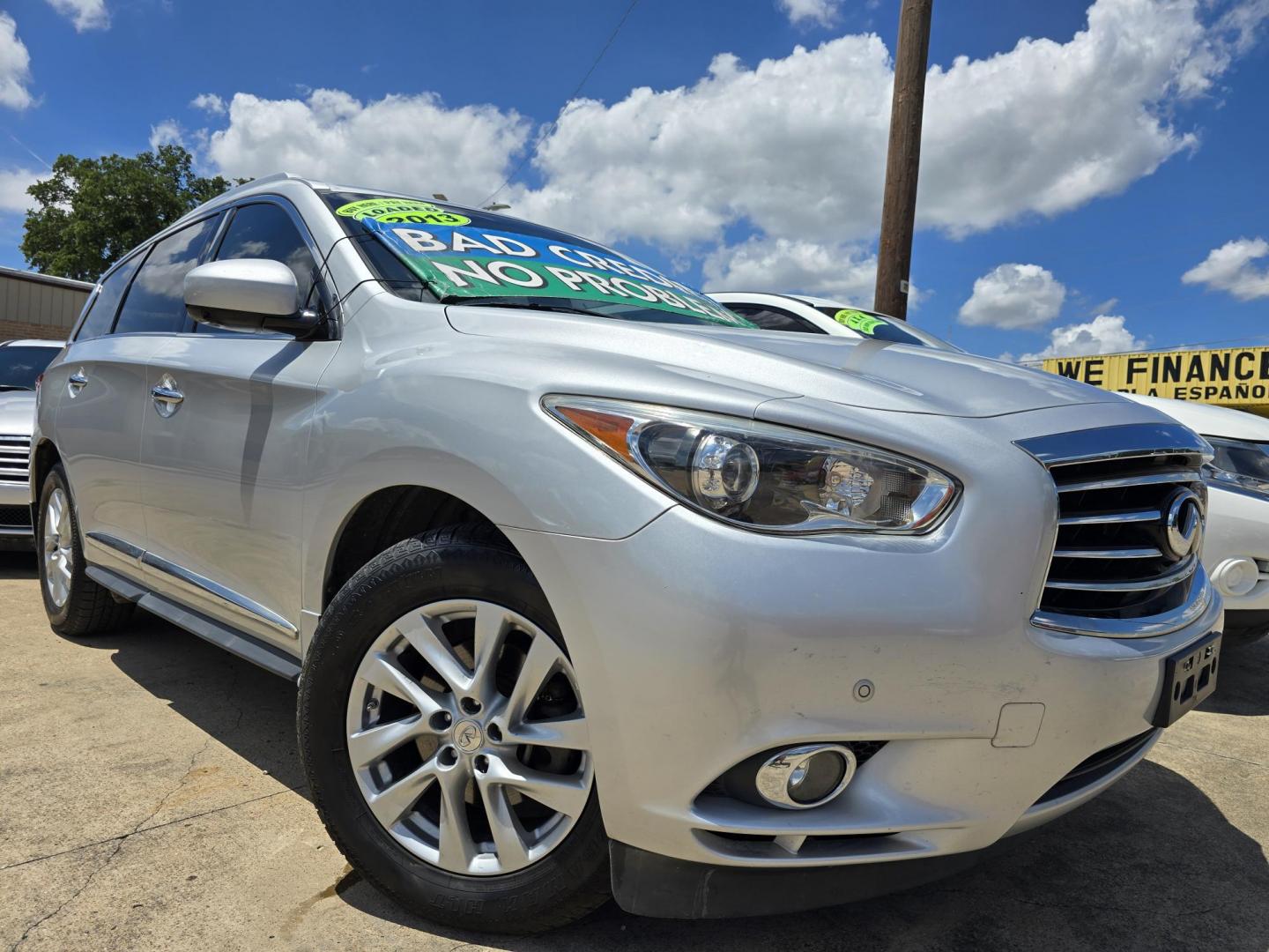 2013 SILVER Infiniti JX (5N1AL0MM7DC) with an 3.5L V6 DOHC 24V engine, Continuously Variable Transmission transmission, located at 2660 S.Garland Avenue, Garland, TX, 75041, (469) 298-3118, 32.885387, -96.656776 - Photo#0