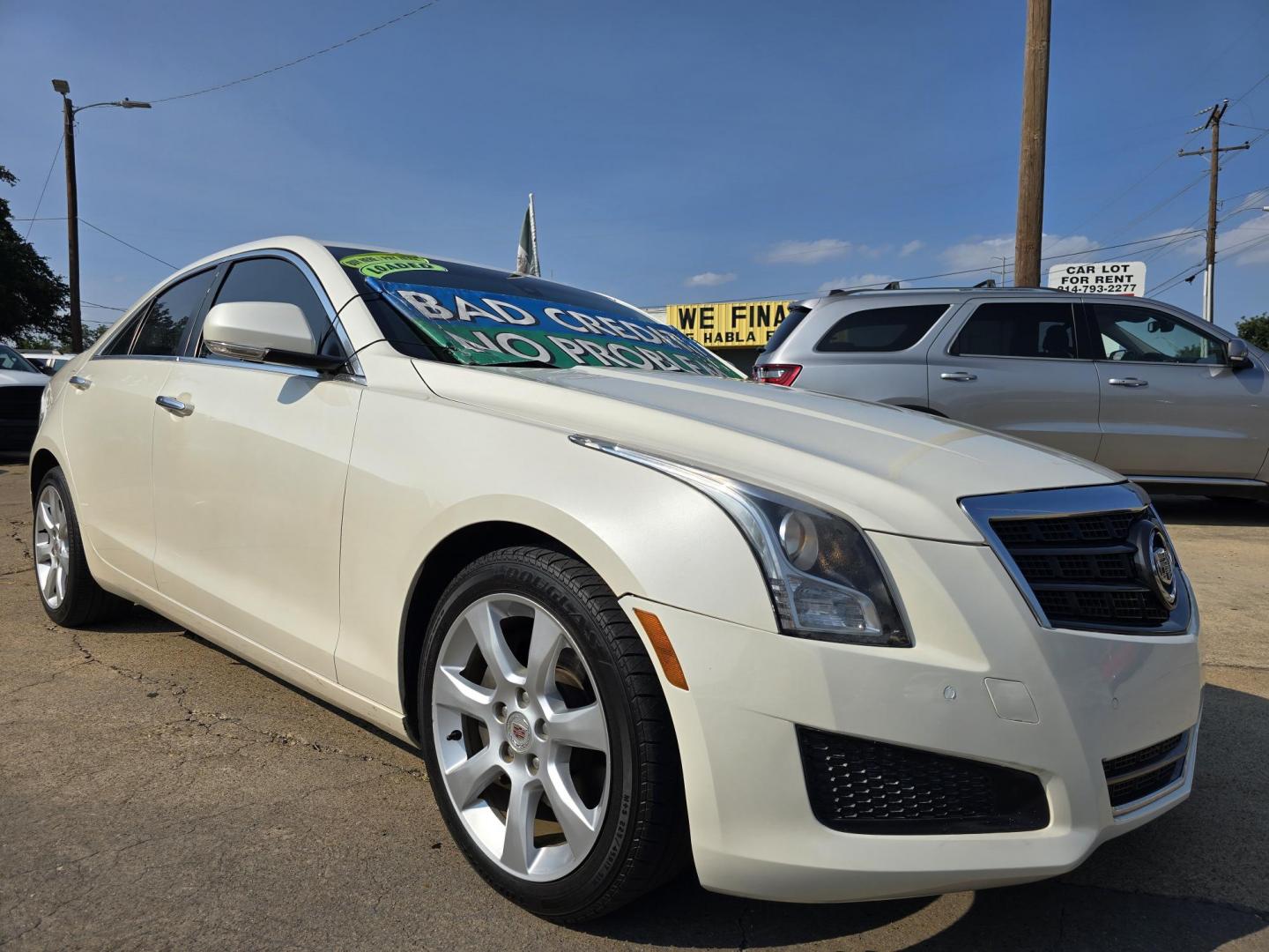 2014 WHITE Cadillac ATS 2.5L Luxury (1G6AB5RA2E0) with an 2.5L L4 DOHC 16V engine, 6-Speed Automatic transmission, located at 2660 S.Garland Avenue, Garland, TX, 75041, (469) 298-3118, 32.885387, -96.656776 - Photo#1