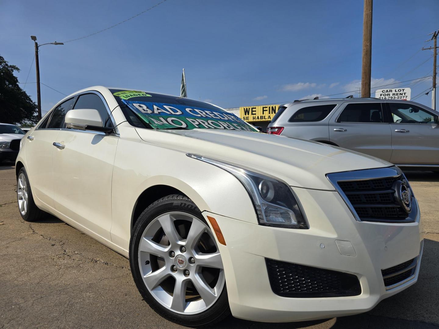 2014 WHITE Cadillac ATS 2.5L Luxury (1G6AB5RA2E0) with an 2.5L L4 DOHC 16V engine, 6-Speed Automatic transmission, located at 2660 S.Garland Avenue, Garland, TX, 75041, (469) 298-3118, 32.885387, -96.656776 - Photo#0