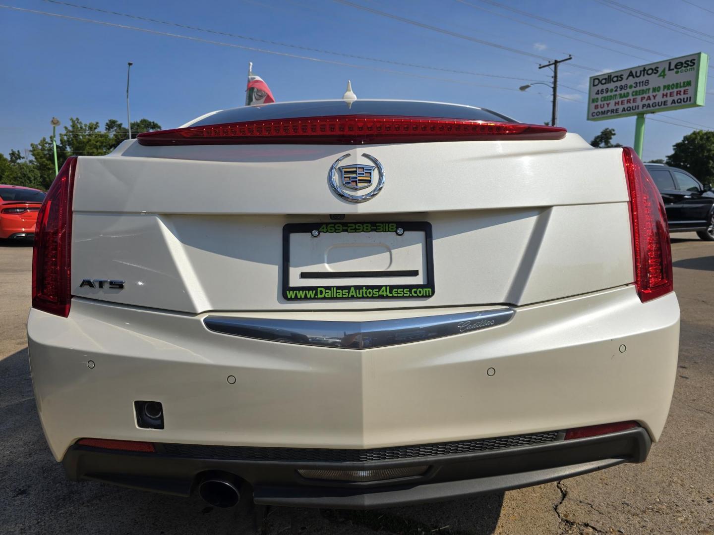 2014 WHITE Cadillac ATS 2.5L Luxury (1G6AB5RA2E0) with an 2.5L L4 DOHC 16V engine, 6-Speed Automatic transmission, located at 2660 S.Garland Avenue, Garland, TX, 75041, (469) 298-3118, 32.885387, -96.656776 - Photo#4