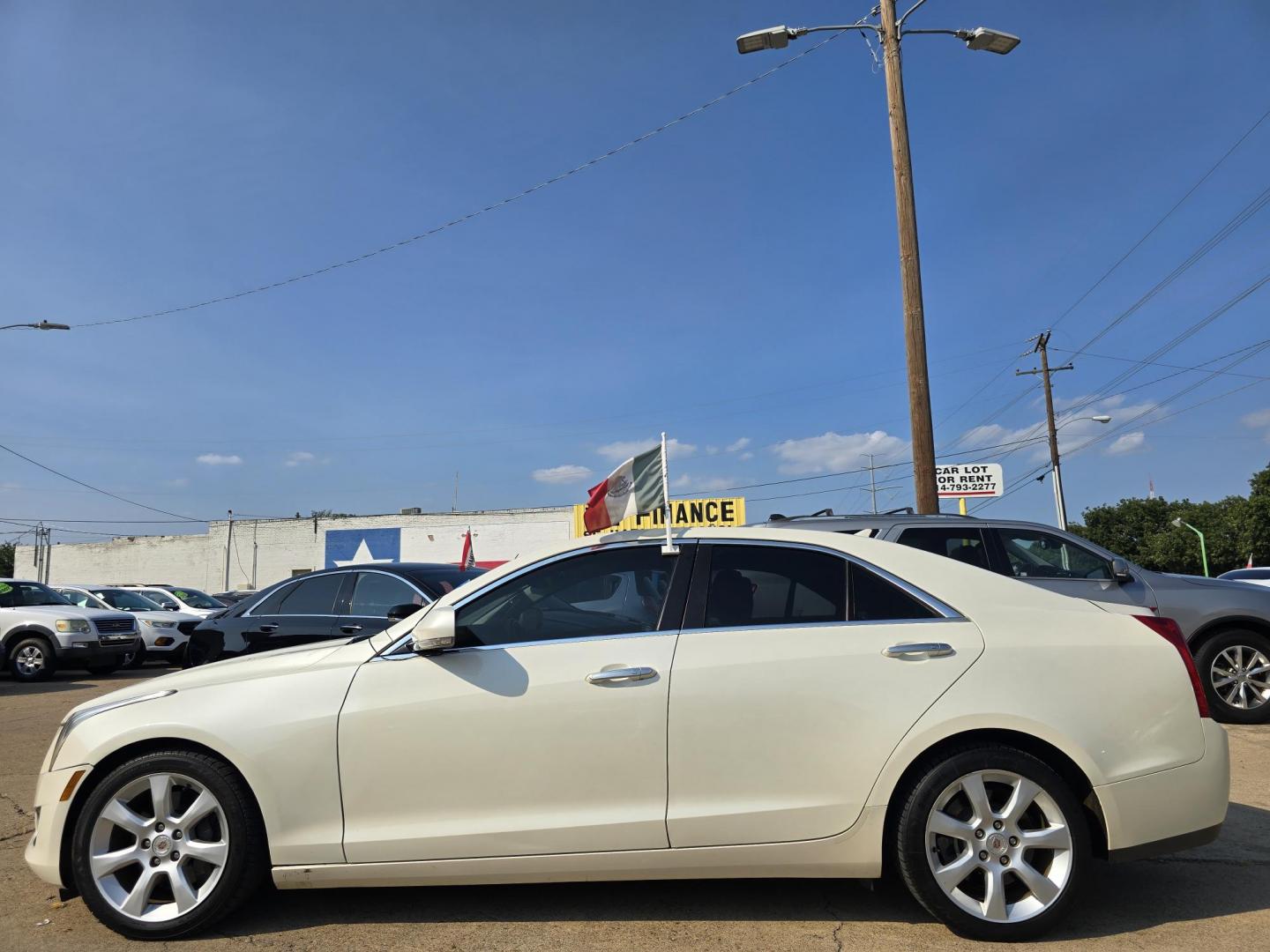 2014 WHITE Cadillac ATS 2.5L Luxury (1G6AB5RA2E0) with an 2.5L L4 DOHC 16V engine, 6-Speed Automatic transmission, located at 2660 S.Garland Avenue, Garland, TX, 75041, (469) 298-3118, 32.885387, -96.656776 - Photo#6