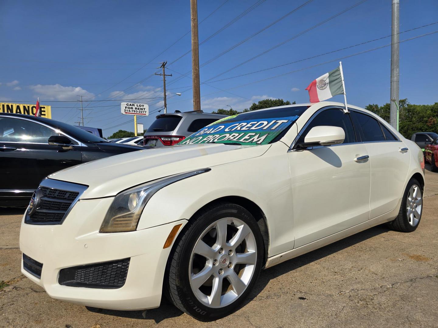 2014 WHITE Cadillac ATS 2.5L Luxury (1G6AB5RA2E0) with an 2.5L L4 DOHC 16V engine, 6-Speed Automatic transmission, located at 2660 S.Garland Avenue, Garland, TX, 75041, (469) 298-3118, 32.885387, -96.656776 - Photo#7