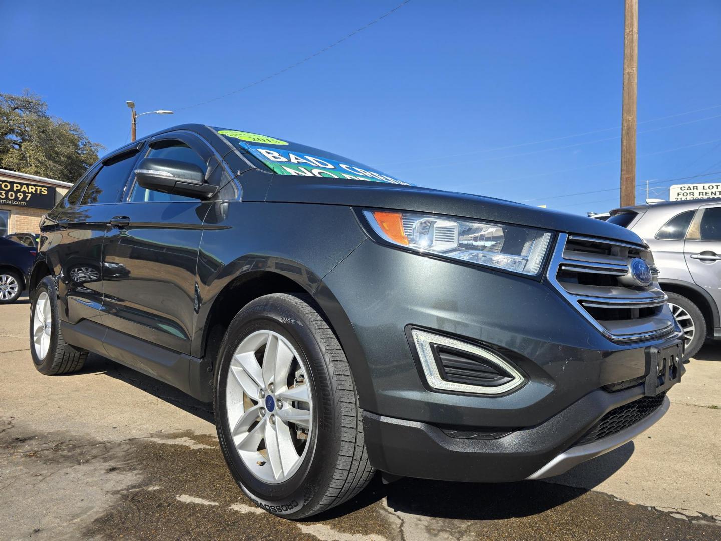 2015 BLACK Ford Edge SEL (2FMTK3J8XFB) with an 3.5L V6 DOHC 24V engine, 6-Speed Automatic transmission, located at 2660 S.Garland Avenue, Garland, TX, 75041, (469) 298-3118, 32.885387, -96.656776 - Photo#1