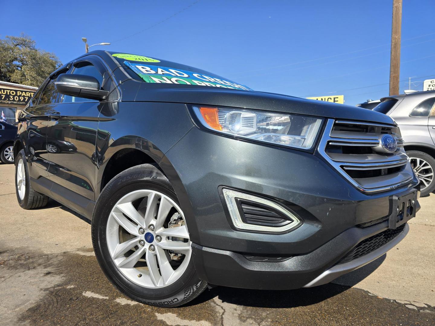 2015 BLACK Ford Edge SEL (2FMTK3J8XFB) with an 3.5L V6 DOHC 24V engine, 6-Speed Automatic transmission, located at 2660 S.Garland Avenue, Garland, TX, 75041, (469) 298-3118, 32.885387, -96.656776 - Photo#0