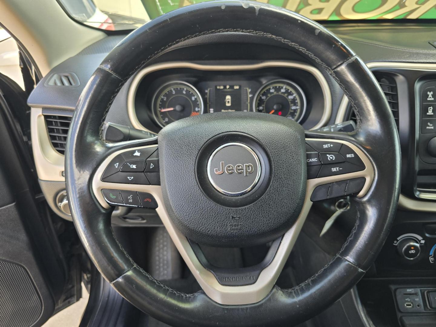 2015 BLUE Jeep Cherokee Sport (1C4PJLABXFW) with an 2.4L L4 DOHC 16V engine, 9-Speed Automatic transmission, located at 2660 S.Garland Avenue, Garland, TX, 75041, (469) 298-3118, 32.885387, -96.656776 - Photo#12