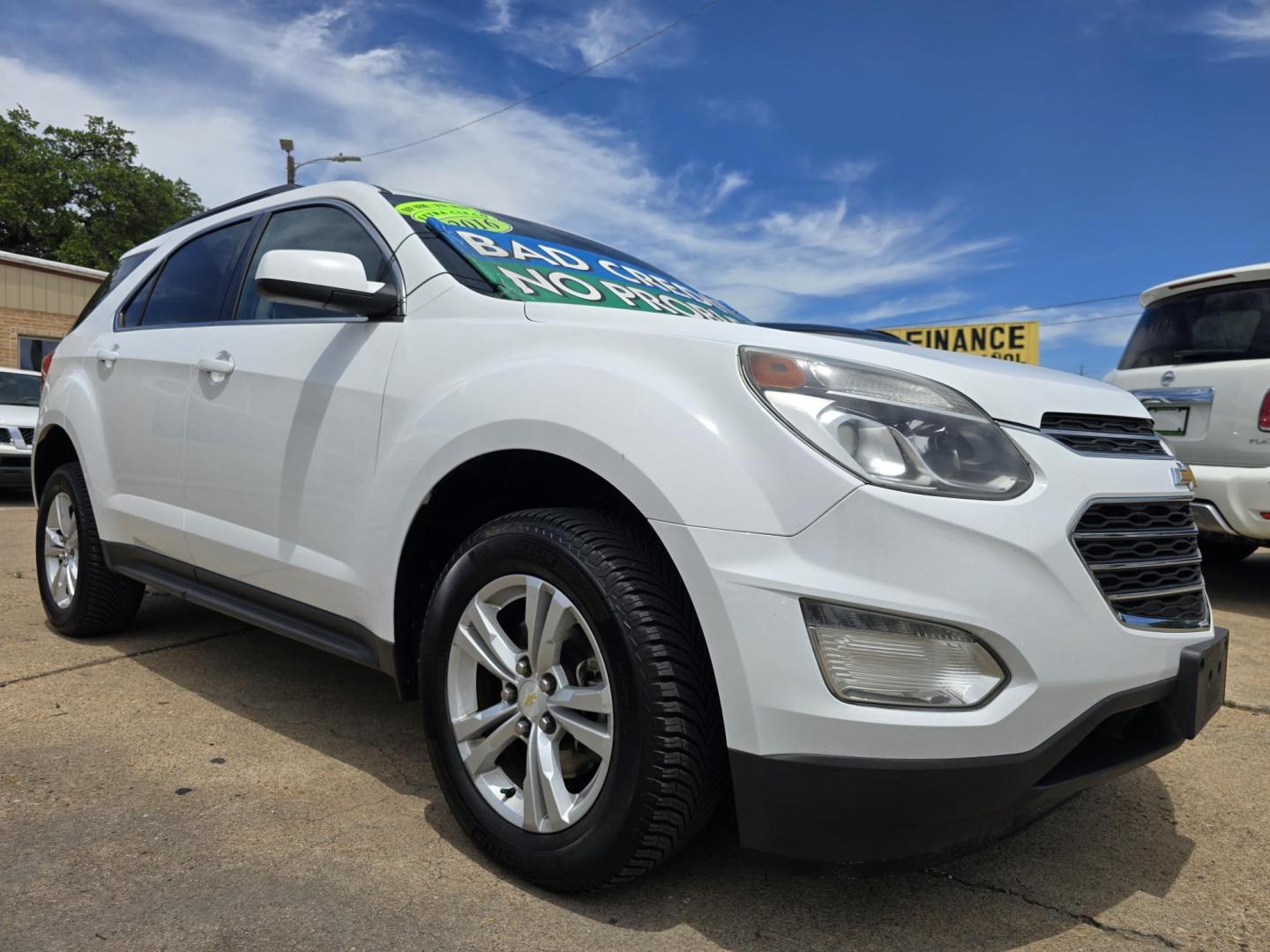 2016 WHITE Chevrolet Equinox LT (2GNALCEK6G6) with an 2.4L L4 DOHC 16V FFV engine, 6A transmission, located at 2660 S.Garland Avenue, Garland, TX, 75041, (469) 298-3118, 32.885387, -96.656776 - Photo#1