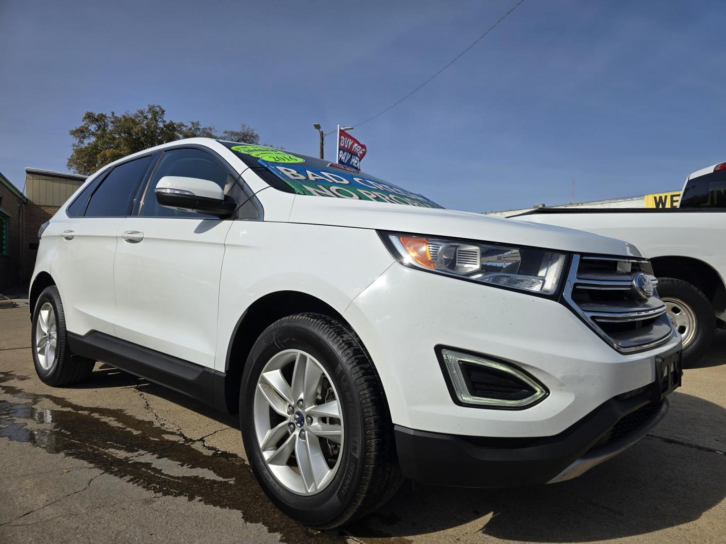 2016 WHITE Ford Edge SEL (2FMPK4J88GB) with an 3.5L V6 DOHC 24V engine, 6A transmission, located at 2660 S.Garland Avenue, Garland, TX, 75041, (469) 298-3118, 32.885387, -96.656776 - Photo#1