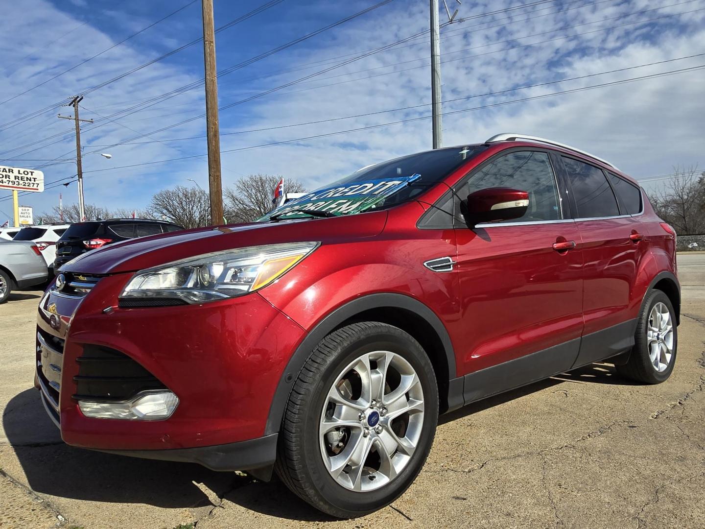 2016 RED Ford Escape Titanium (1FMCU0J96GU) with an 2.0L L4 DOHC 16V engine, 6-Speed Automatic transmission, located at 2660 S.Garland Avenue, Garland, TX, 75041, (469) 298-3118, 32.885387, -96.656776 - Photo#7