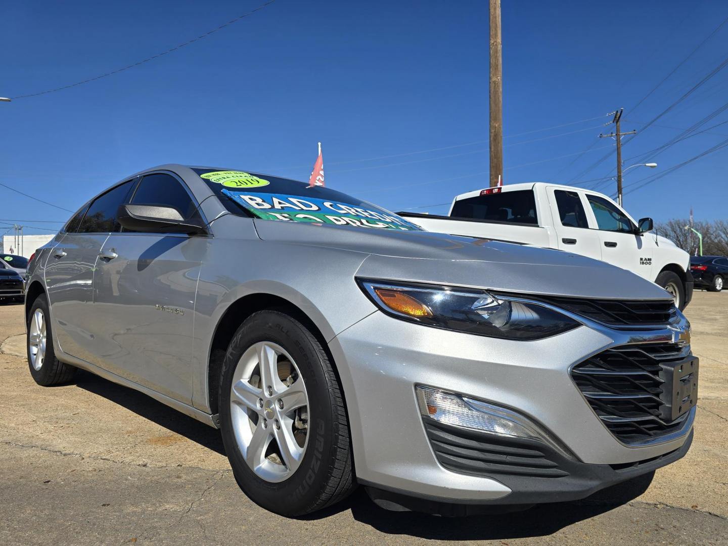 2019 SILVER Chevrolet Malibu LS (1G1ZB5ST2KF) with an 1.5L L4 DOHC 16V engine, 6A transmission, located at 2660 S.Garland Avenue, Garland, TX, 75041, (469) 298-3118, 32.885387, -96.656776 - Photo#1