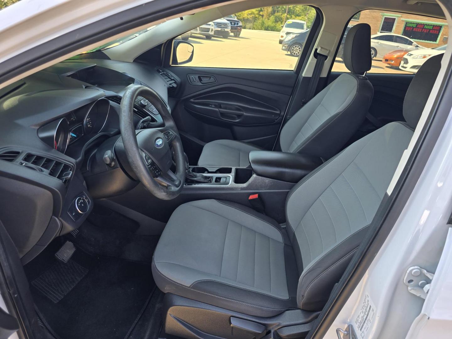 2019 WHITE Ford Escape S (1FMCU0F71KU) with an 2.5L L4 DOHC 16V engine, 6A transmission, located at 2660 S.Garland Avenue, Garland, TX, 75041, (469) 298-3118, 32.885387, -96.656776 - Photo#11