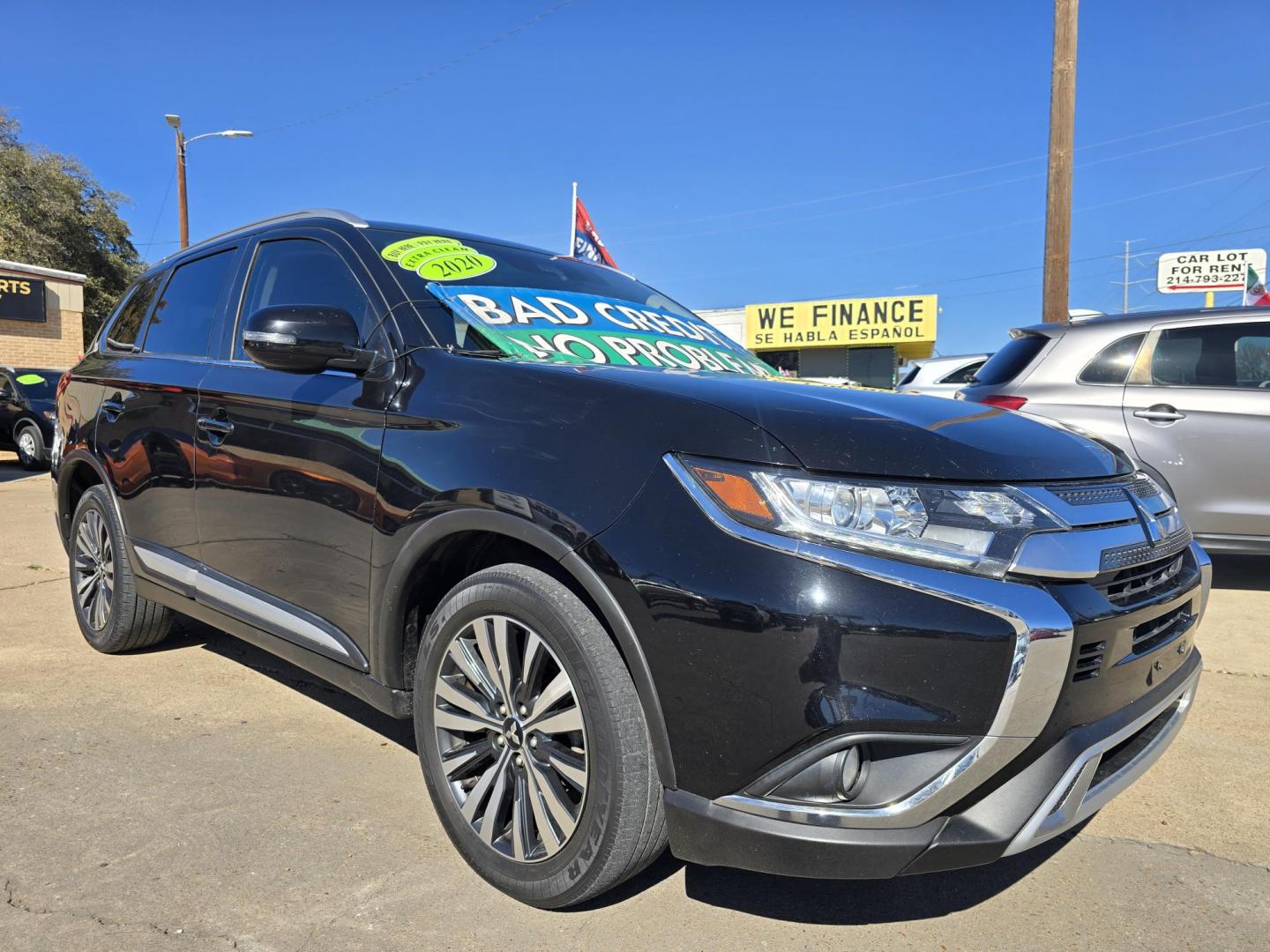 2020 BLACK Mitsubishi Outlander SEL (JA4AZ3A31LZ) with an 2.4L L4 DOHC 16V engine, CVT transmission, located at 2660 S.Garland Avenue, Garland, TX, 75041, (469) 298-3118, 32.885387, -96.656776 - Photo#1